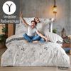 Buymax Bettwäsche Alegra, Renforcé: 100% Baumwolle, 4 teilig, 135x200 cm mit Reißverschluss, Geblümt Schmetterlinge, Schwarz Weiß Bild 4
