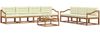 vidaXL Outdoor-Sofagarnitur mit Kissen 8 pcs Natur und Creme 3367313 Bild 3