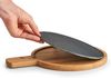 6 Servierplatten, Schiefer mit Bambusbrett - 29,5 x 22cm Bild 4