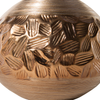 'Yakima' Tischlampe Gold geschwungener Porzellanfuß Stoffschirm Braun Kabel mit Schalter Moderner Glamouröser Stil Bild 5