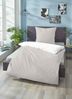 biberna 0636045 Mako-Satin Bettwäsche GRAFIK - MIX & MATCH, taupe, 1x 200x200 cm + 2x 80x80 cm Bild 4