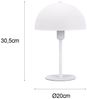 Kleine LED Tischleuchte aus Metall Weiß in Pilzform, Höhe 30cm Bild 3
