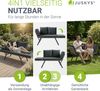 JUSKYS® Gartenbank Calvia Grau-meliert/Grau - klappbare Polyrattan Gartensofa inkl. Kissen, Multifunktionsbank mit 240 kg Belastbarkeit Bild 2