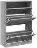 vidaXL Schuhschrank mit 2 Klappen Grau Sonoma 80x34x116 cm 3214411 Bild 5