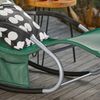 SoBuy OGS28-WD Schaukelstuhl Garten, Textilene, Lackiert, Dunkelgrün, 150 x 87 x 63 cm Bild 4