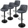 ML-DESIGN Barhocker Gepolsterter Barstuhl mit Rückenlehne und Fußstütze, 360° drehbar (4 St), Drestuhl höhenverstellbar 62-82 cm, Anthrazit, Bezug aus Kunstleder Bild 4