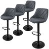 ML-DESIGN Barhocker Gepolsterter Barstuhl mit Rückenlehne und Fußstütze, 360° drehbar (4 St), Drestuhl höhenverstellbar 62-82 cm, Anthrazit, Bezug aus Kunstleder Bild 5