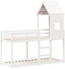 vidaXL Etagenbett mit Dach Weiß 90x200 cm Massivholz Kiefer 3281998 Bild 3