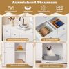 Versteck für die Katzentoilette mit 2 Schubladen & 3 Türen Holz Katzenschrank Katzenmöbel Bild 5