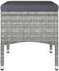 vidaXL 5-tlg. Garten-Bistro-Set Poly Rattan und Hartglas Grau 3058369 Bild 3