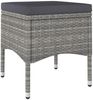 vidaXL 5-tlg. Garten-Bistro-Set Poly Rattan und Hartglas Grau 3058369 Bild 5