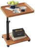 TWSOUL Beistelltisch L Form Couchtisch Höhenverstellbar mit Rollen 360° Rotierend Nussbaum, laptopTisch für Sofa Couch Bett, Sofatisch für Wohnzimmer Bild 4