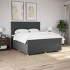 vidaXL Boxspringbett mit Matratze Dunkelgrau 200x200 cm Stoff 3291388 Bild 3