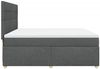 vidaXL Boxspringbett mit Matratze Dunkelgrau 200x200 cm Stoff 3291388 Bild 5