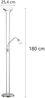 Vornehme 22,5 Watt LED Standleuchte in Nickel matt Bild 4