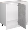 Eckschrank für Hausrat R-Line Beton 86 cm mit Tür, ohne Arbeitsplatte Vicco Bild 5