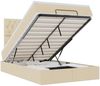 vidaXL Ottoman-Bett mit Matratze & LEDs Creme 120x200 cm Stoff 3314084 Bild 2