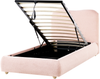 Bett mit Stauraum Bouclé BLAGNAC 90 x 200 cm Rosa Bild 4