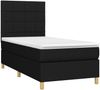 vidaXL Boxspringbett mit Matratze Schwarz 80x200 cm Stoff, Härtegrad: H2 [3142291] Bild 3