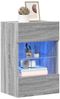 vidaXL Wandschränke mit LED-Leuchten für TV 2 Stk. Grau Sonoma 837089 Bild 4