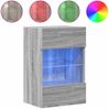 vidaXL Wandschränke mit LED-Leuchten für TV 2 Stk. Grau Sonoma 837089 Bild 5