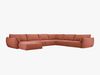 Micadoni Panorama-Ecksofa Kaelle 8-Sitzer Rechts Chenille Over The Horizon Terrakotta Bild 2