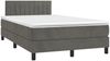 vidaXL Boxspringbett mit Matratze und LED-Beleuchtung, Samt dunkelgrau, 120x190 cm Bild 3