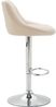 CLP 2er Set Barhocker Lazio Kunstleder höhenverstellbar und 360 Grad drehbar,creme Bild 3