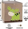 LIFENEY Aufbewahrungsbox mit Hirsch Motiv I Spielzeugbox mit Tiermotiv passend für Würfelregale I Ordnungsbox für das Kinderzimmer I Aufbewahrungskorb Kinder Bild 2