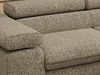 MKS Möbel 'Pablo L-Form' Ecksofa mit Schlaffunktion, verstellbare Kopfstützen, Dunkelbeige, Struktur, T25 Topper, Rechts Bild 5