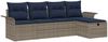 vidaXL Gartensofa-set mit Kissen 5 pcs Grau und Marineblau Poly-Rattan 3358864 Bild 2