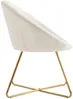 Vente-unique - BURBAN Stuhl Stoff Weiß - B 57,5 cm x H 83 cm x L 70 cm Bild 4