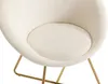 Vente-unique - BURBAN Stuhl Stoff Weiß - B 57,5 cm x H 83 cm x L 70 cm Bild 5