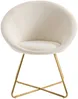 Vente-unique - BURBAN Stuhl Stoff Weiß - B 57,5 cm x H 83 cm x L 70 cm Bild 2