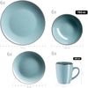 Mäser 931626 Kombiservice Metallic RIM für 6 Personen, Steinzeug, hellblau (1 Set, 24-teilig) Bild 2