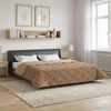 vidaXL Winterbettdecke Taupe 200 x 200 cm Mikrofaser und Teddy-Fleece 42026352 Bild 4