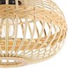 Eglo 43723 NATURE Deckenleuchte AMSFIELD Stahl schwarz, Holz braun E27 1X40W H:28. 5cm Ø45cm dimmbar Bild 3