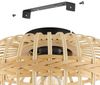 Eglo 43723 NATURE Deckenleuchte AMSFIELD Stahl schwarz, Holz braun E27 1X40W H:28. 5cm Ø45cm dimmbar Bild 1
