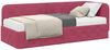 vidaXL Eckbettgestell Weinrot 80 x 200 cm Samt 3394066 Bild 3