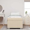 vidaXL Bettrahmen mit Matratze Creme 90 x 200 cm Stoff 3398263 Bild 3