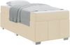 vidaXL Bettrahmen mit Matratze Creme 90 x 200 cm Stoff 3398263 Bild 2