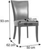 2er-Set Esszimmerstuhl 'Chesterfield' Nieten Kunstleder, braun, dunkle Beine Bild 3