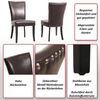 2er-Set Esszimmerstuhl 'Chesterfield' Nieten Kunstleder, braun, dunkle Beine Bild 2