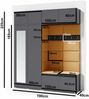 Garderoben-Set NIKOLA Kleiderschrank mit Polsterplatten, Schuhschrank und Schrankaufsatz 90 cm – Ideal für Flur und Eingangsbereich (Weiß, Trinity 02), 225 x 40 x 190 cm Bild 2