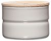 Riess Vorratsdose 230ml Emaille mit Holzdeckel light grey Bild 1