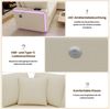 Odikalo Ecksofa Eckcouch mit Schlaffunktion LED & USB, mit LED‑Ambiente­beleuchtung, USB‑Ladeanschluss und weichem Cordstoff, inklusive passenden Kissen – modernes Sofa für Wohnzimmer, Schlafzimmer und Wohnungen Bild 4