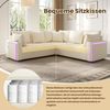 Odikalo Ecksofa Eckcouch mit Schlaffunktion LED & USB, mit LED‑Ambiente­beleuchtung, USB‑Ladeanschluss und weichem Cordstoff, inklusive passenden Kissen – modernes Sofa für Wohnzimmer, Schlafzimmer und Wohnungen Bild 3