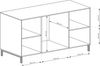 AX LIVING Berlinette 2 Kleider Kommode, Sideboard dunkelblau, 135 cm Bild 5