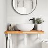 vidaXL Waschbeckenregal Wandmontage Stahl und Akazienholz 3302746 Bild 3