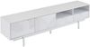 TV-Schrank 200 x 40 x 51 cm aus Spanplatte mit geometrischem Linienmuster, 2 Türen, Kabeldurchführung Bild 4